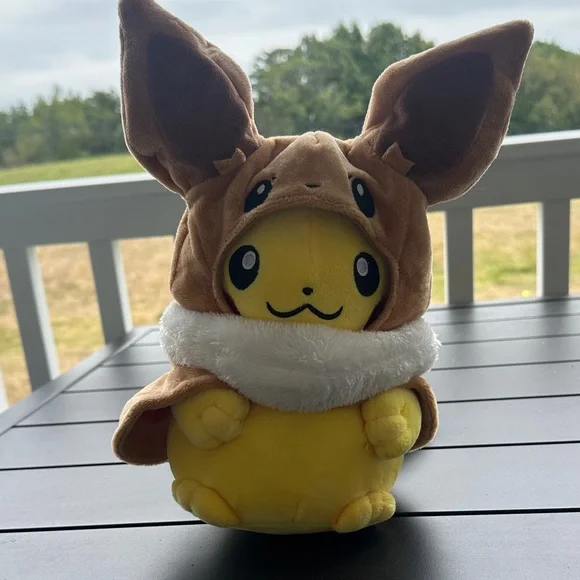 BUNDLED- EEVEE Cape Pikachu GROOKEY  Pokémon Plush - 9 In. POKÉMON CHARACTER. - Picture 6 of 10
